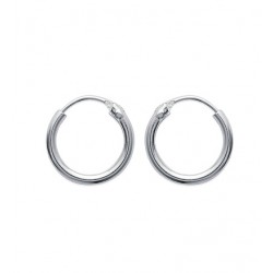 Petite créole argent massif 12 mm