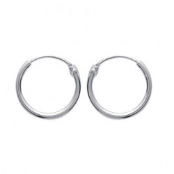 Petite créole argent massif 14 mm
