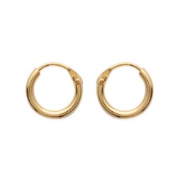 Petite créole plaqué or 10 mm fil rond 1,5 mm