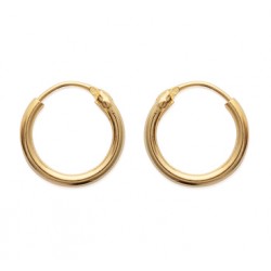 Petite créole plaqué or 12 mm fil rond 1,5 mm