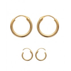 Petite créole plaqué or 12 mm fil rond 1,5 mm