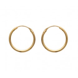 créole plaqué or 18 mm fil rond 1,5 mm
