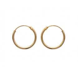 créole plaqué or 16 mm fil rond 1,5 mm