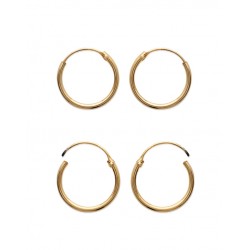 créole plaqué or 16 mm fil rond 1,5 mm