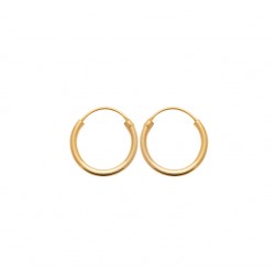 Créole plaqué or 16 mm fil rond 2 mm avec charnière