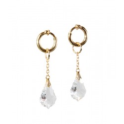 Anneaux intime Plaqué Or cristal baroque 