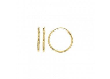créole plaqué or 18 carats diamètre 20 mm fil rond 1,5 mm
