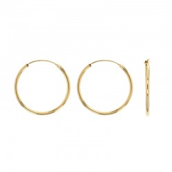 Créole plaqué or 30 mm fil rond 2 mm avec charnière
