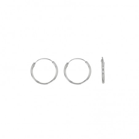 Petite créole argent massif 14 mm