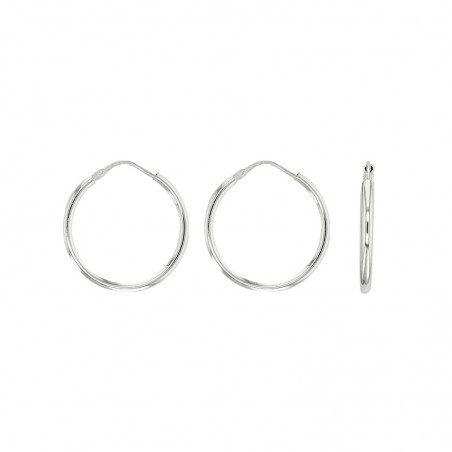 créole argent massif 20 mm fil rond 2 mm