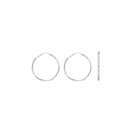 créole argent massif 30 mm fil rond 2 mm