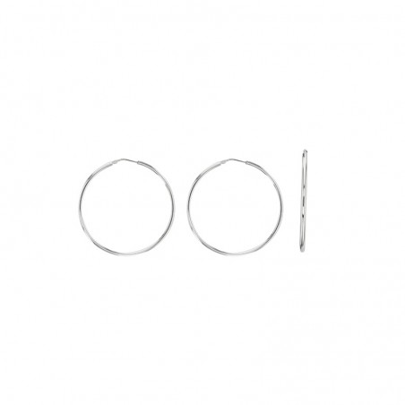 créole argent massif 40 mm fil rond 2 mm