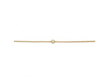 Chaîne de cheville fine plaqué or serti oxyde de zirconium
