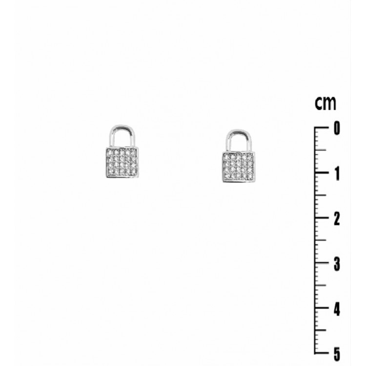 boucles d'oreilles clou cadenas
