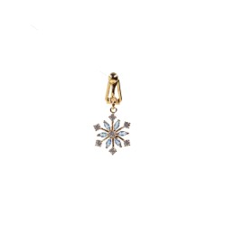 Faux piercing clitoris plaqué or flocon de neige
