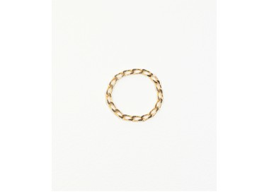 Alliance de pénis plaqué or maille gourmette de 30 mm