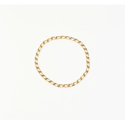 Cockring grande taille 60 mm chaîne gourmette plaqué or
