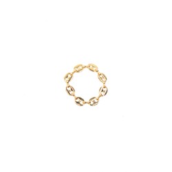 Bague pénis grain de café plaqué or 30 mm de diamètre