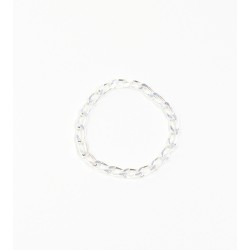 Alliance de verge chaîne gourmette de 35 mm plaqué argent