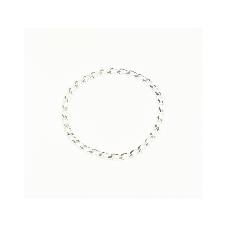 Cockring chaîne gourmette 50 mm de diamètre en plaqué Argent