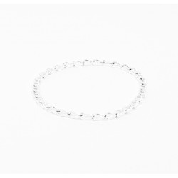Cockring plaqué Argent gourmette de 55 mm de diamètre
