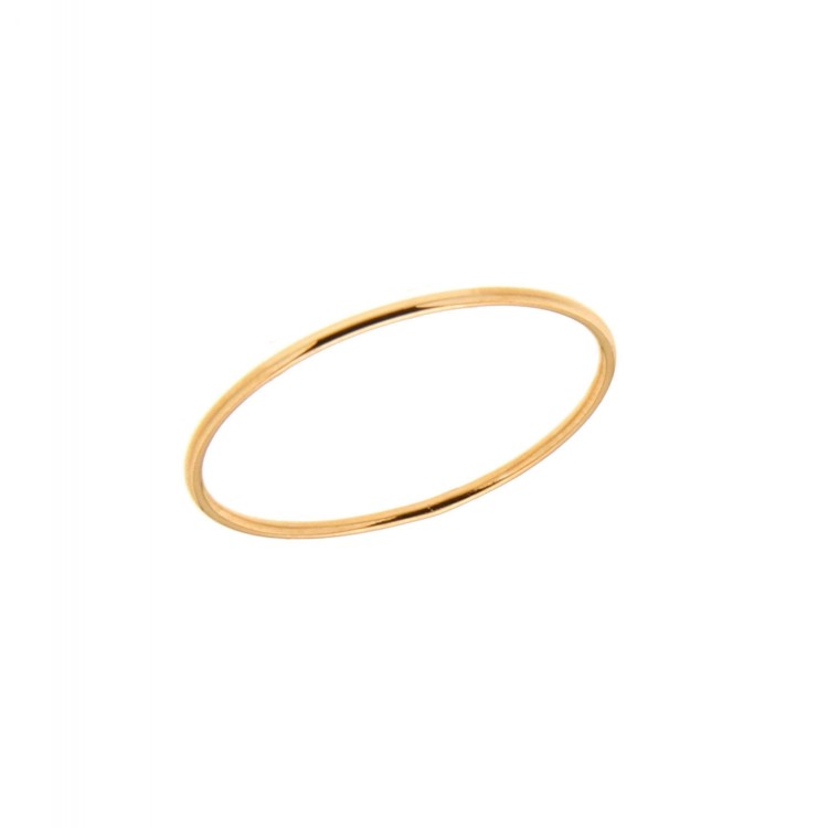 Bague ronde fine plaqué or 18 carats