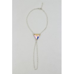 Chaîne de main argent cristal aurore boréale