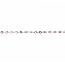 Bracelet argent 925 rhodié serti d'oxyde de zirconium