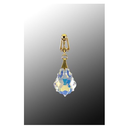 Clip clitoris plaqué or Barroque Aurore Boréale Swarovski