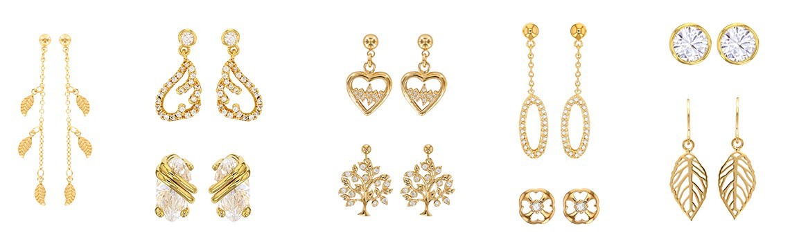 Boucles D'oreilles Plaqué or 18 carats