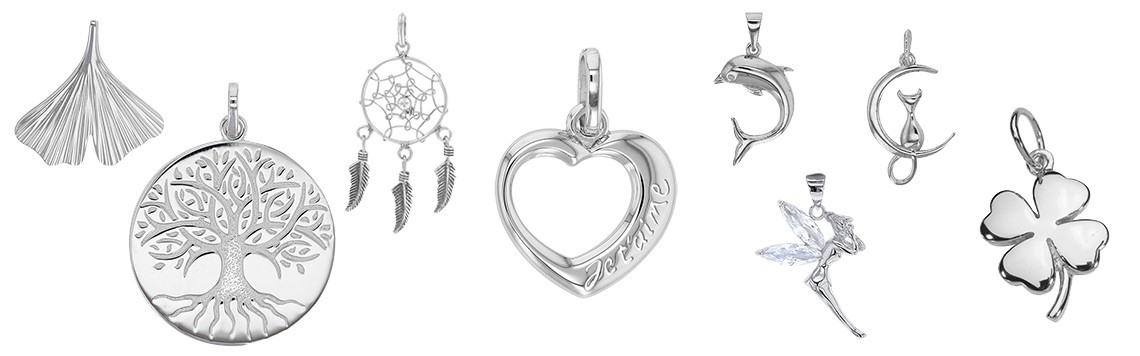 Pendentifs Argent Massif 925/1000 et en Argent Massif Rhodié