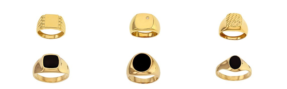 Chevalière Plaqué Or 18 carats de 3 microns pour les hommes