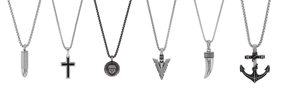 colliers homme acier