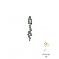 Clip Nombril Argent Grappe Cristal