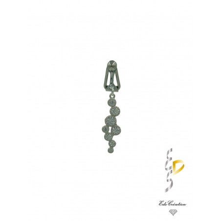 Clip Nombril Argent Grappe Cristal