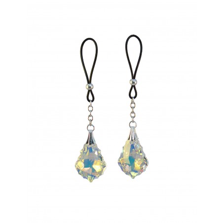Bijoux seins Argent cristal Baroque Aurore boréale