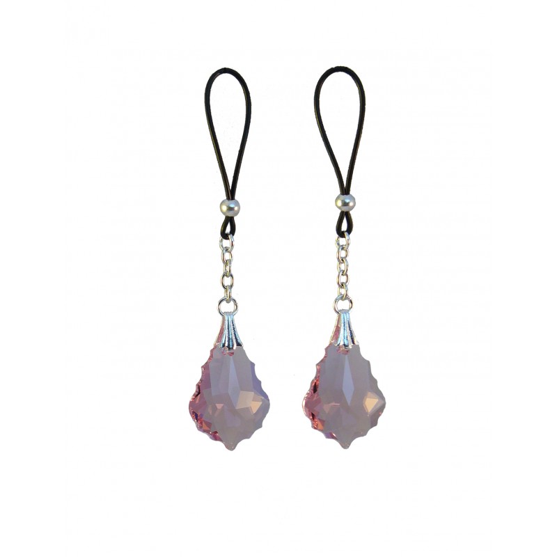Bijou seins Argent cristal Barroque Rose Bijou seins Argent cristal Barroque Rose