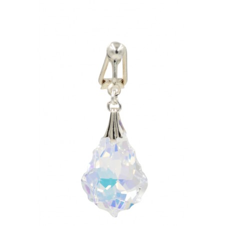 Clip Clitoris Argent Baroque Aurore boreale