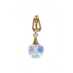 Clip clitoris plaqué or cristal Aurore Boréale Cristal