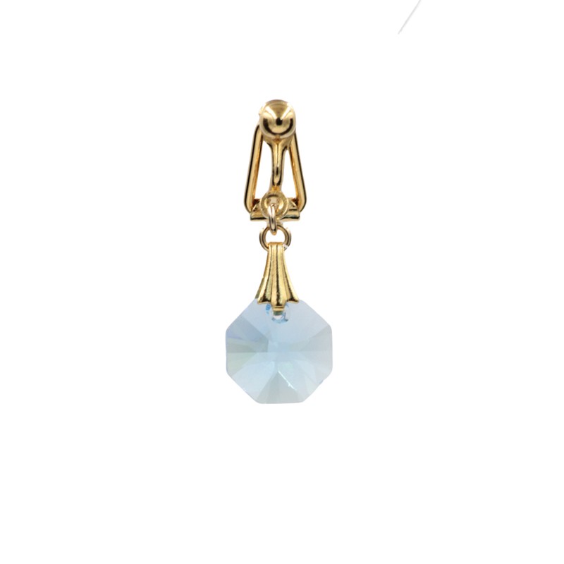 Clip clitoris plaqué or et son cristal Bleu Clip clitoris plaqué or et son cristal Bleu