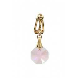 Clip clitoris plaqué or et son cristal Rose