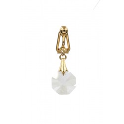 Clip clitoris plaqué or et son cristal blanc pur