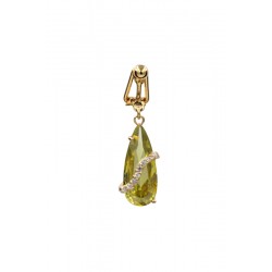 Clip clitoris Plaqué Or et son Cristal Vert