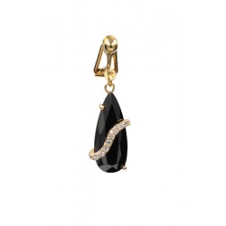 Clip clitoris Plaqué Or et son Cristal Noir