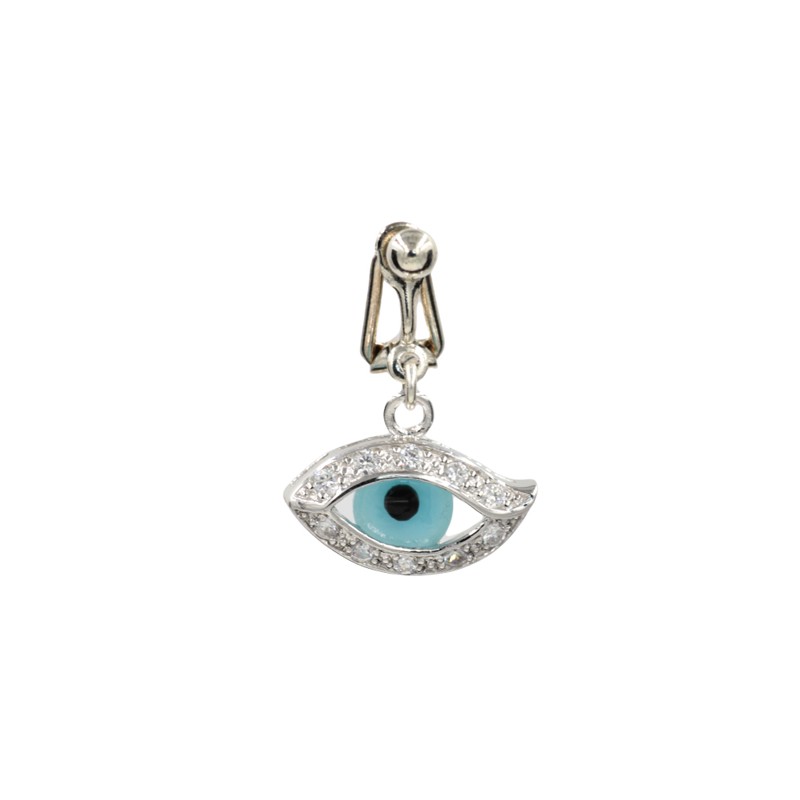 Clip Clitoris Mauvais oeil Argent Massif Clip Clitoris Mauvais oeil Argent Massif