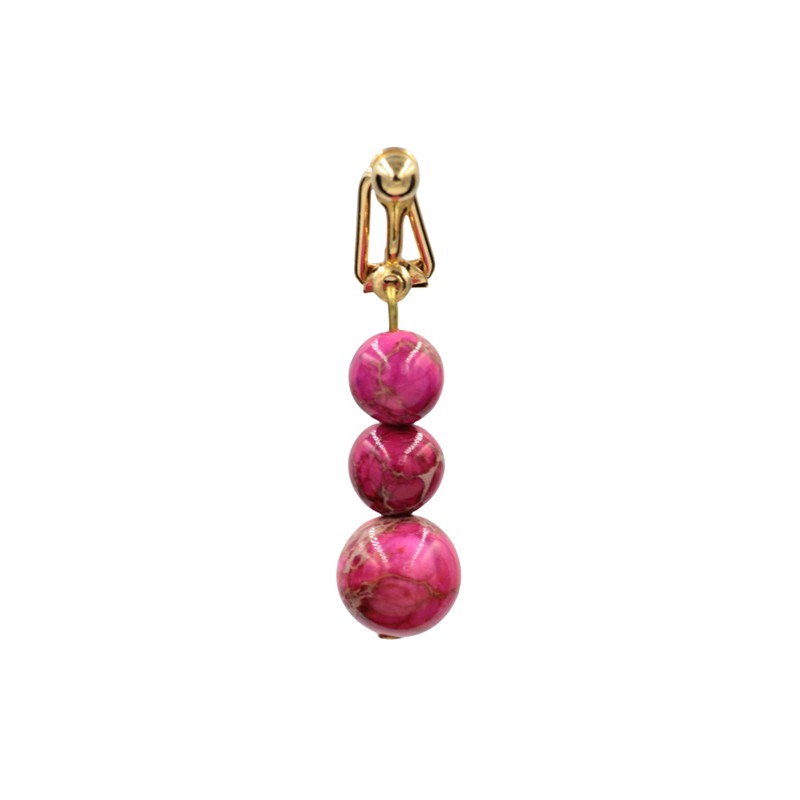 Clip clitoris plaqué Or diapason jaspe impérial Rose Clip clitoris plaqué Or diapason jaspe impérial Rose