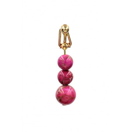 Clip clitoris plaqué Or diapason jaspe impérial Rose