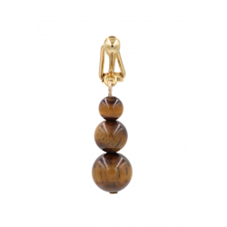 Clip Clitoris plaqué or Diapason Oeil de Tigre