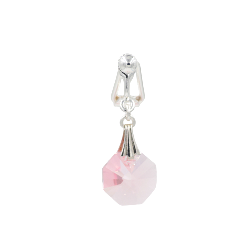 Clip clitoris argent et son cristal Rose Clip clitoris argent et son cristal Rose