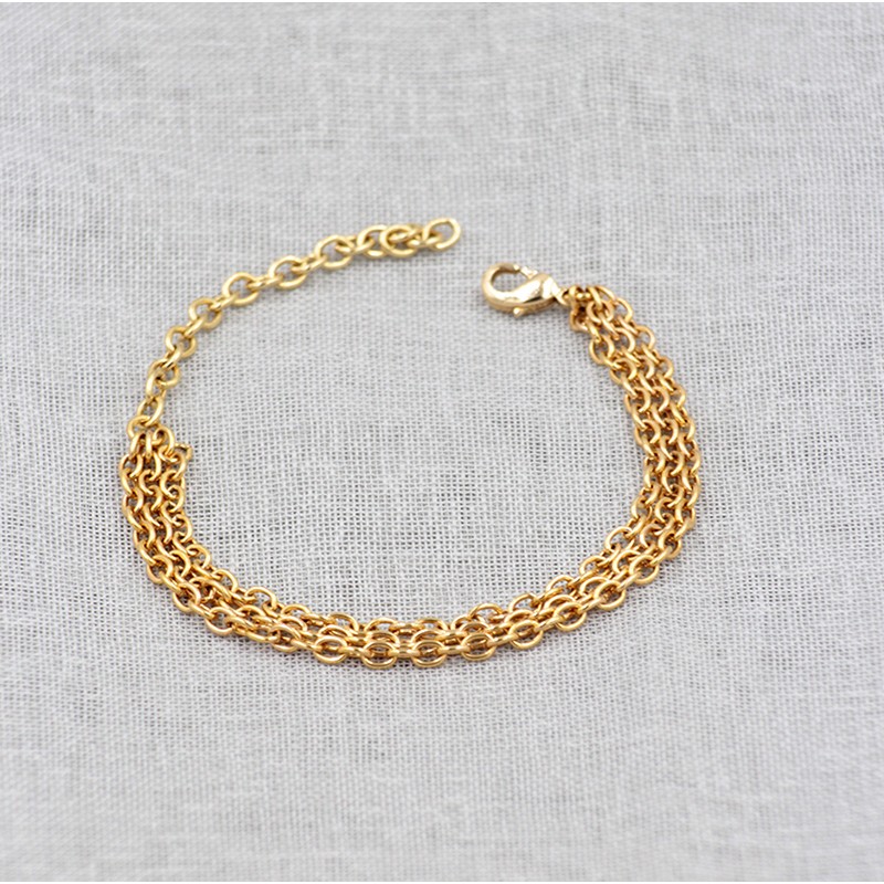 Cockring chaîne forçat ovale plaqué or réglable Cockring chaîne forçat ovale plaqué or réglable